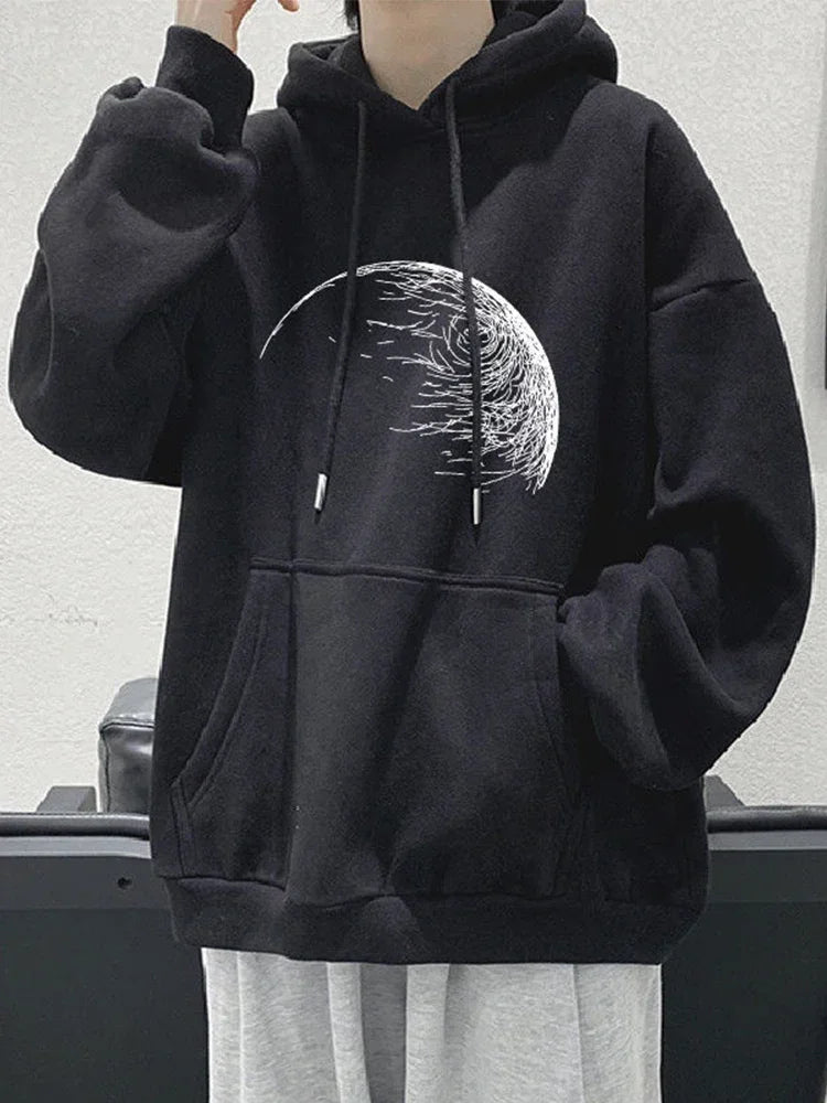 Herren Hoodie mit Anime Grafik im Hip Hop Stil für die Herbstmode