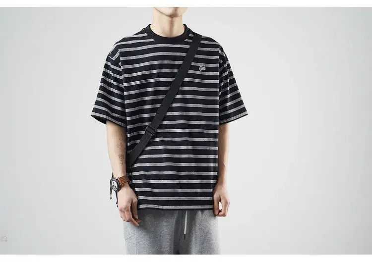 Herren T-Shirt aus Bambus-Mesh und Eisseide mit Rundhalsausschnitt – Kurzarm-Sommeroberteil