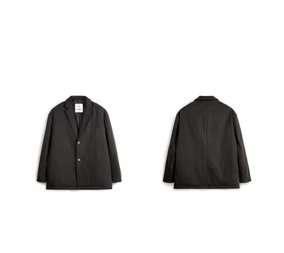 Herren Anzugjacke Verdickte Reverskragen Warmer Mantel Vielseitige Oberbekleidung Herbst Winter