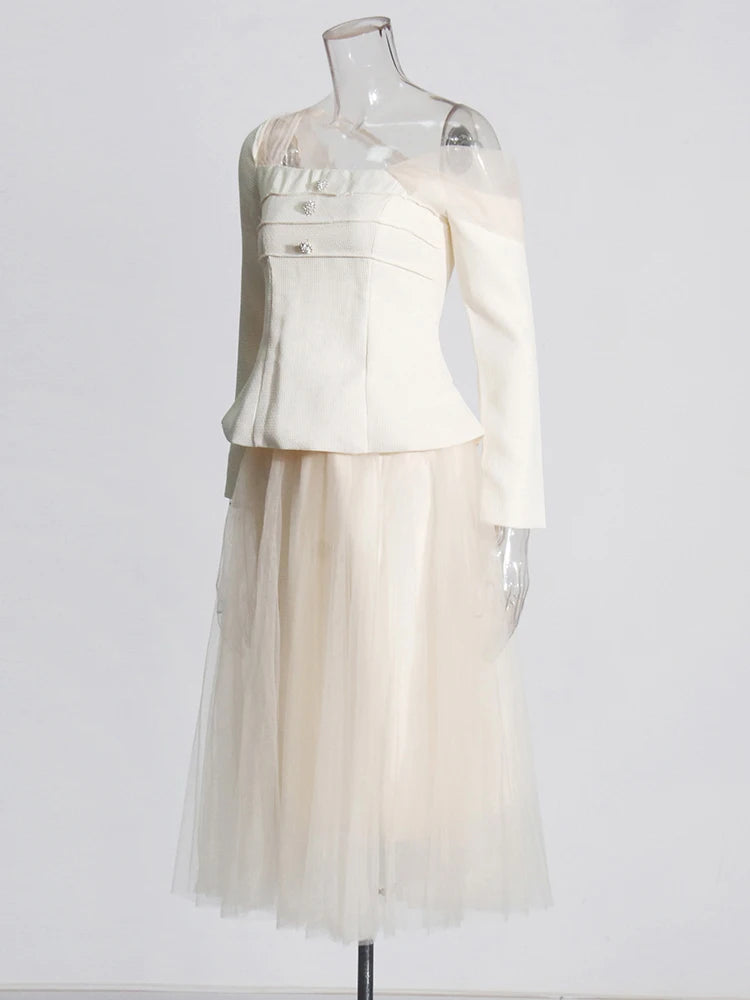 Eleganter Damen-Blazer mit Diamant-Patchwork, Notch-Kragen und langen Ärmeln – stilvoll und vielseitig.