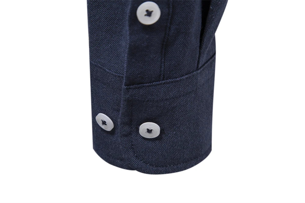 Herren Oxford Hemd aus Baumwolle mit langen Ärmeln für Casual-Look
