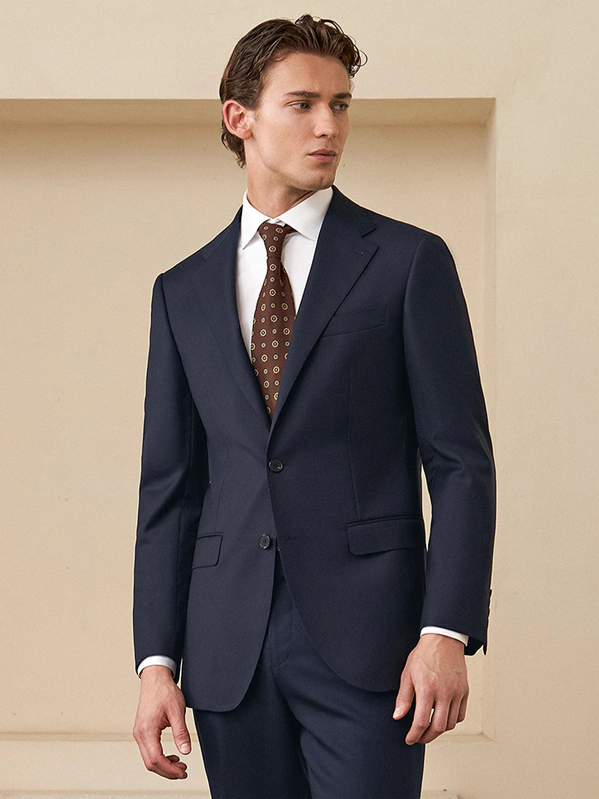 Luxuriöses Herrenanzug-Set aus 100% Wolle in Schwarz – Slim-Fit Blazer und Hose für Business, Alltag und Hochzeit