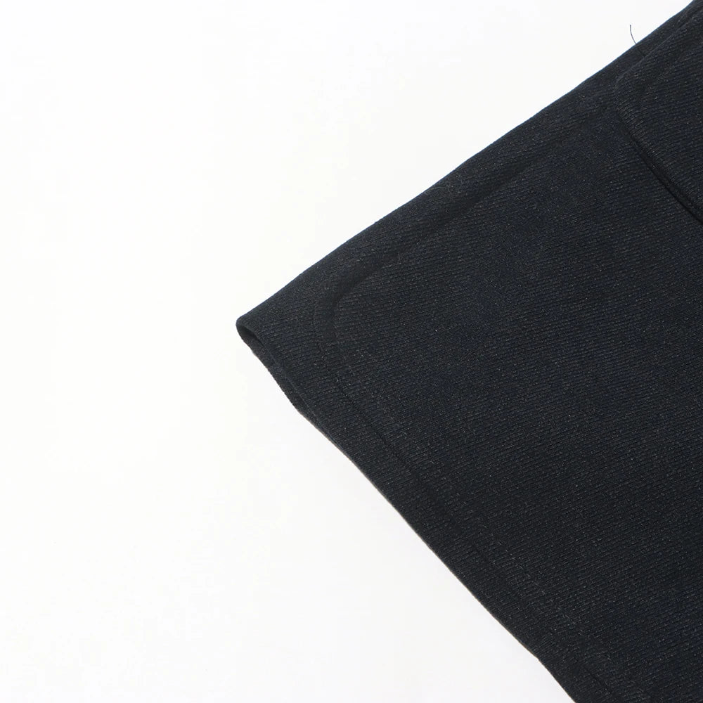 Zweiteiliges Damen-Set aus Spitze und Denim mit V-Ausschnitt, ärmellosem Oberteil und hoch taillierter knielanger Hose – ideal für Streetwear.