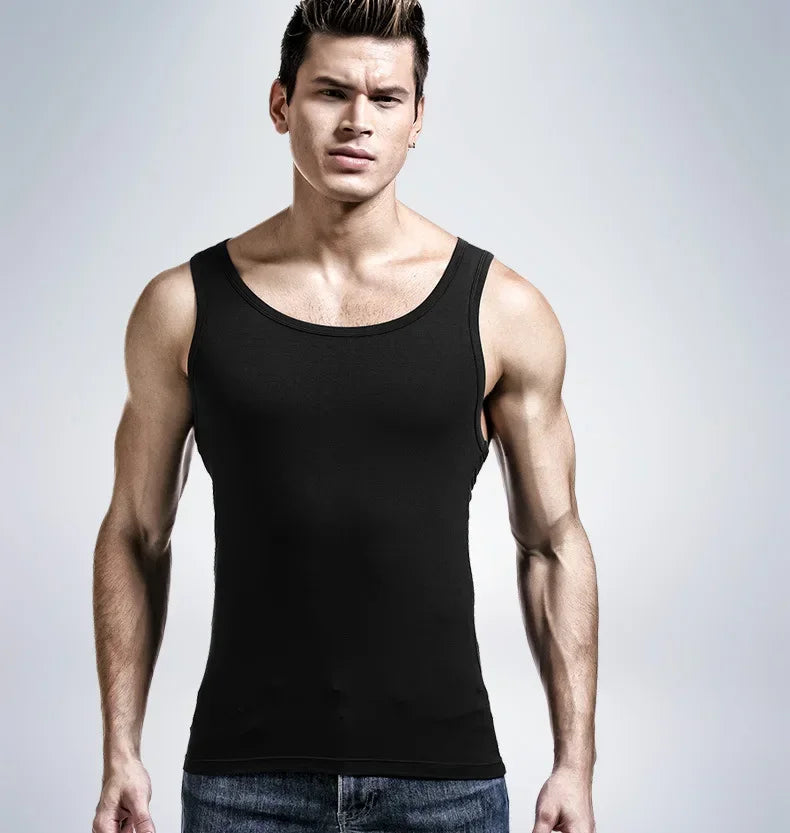Ärmelloses Herren-Trainingsshirt mit gekämmter Textur – schnelltrocknend für Sport und Freizeit im Sommer