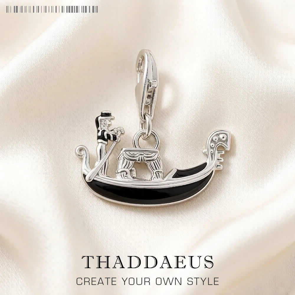 Damen-Charm Venedig Gondel romantisch aus Sterlingsilber