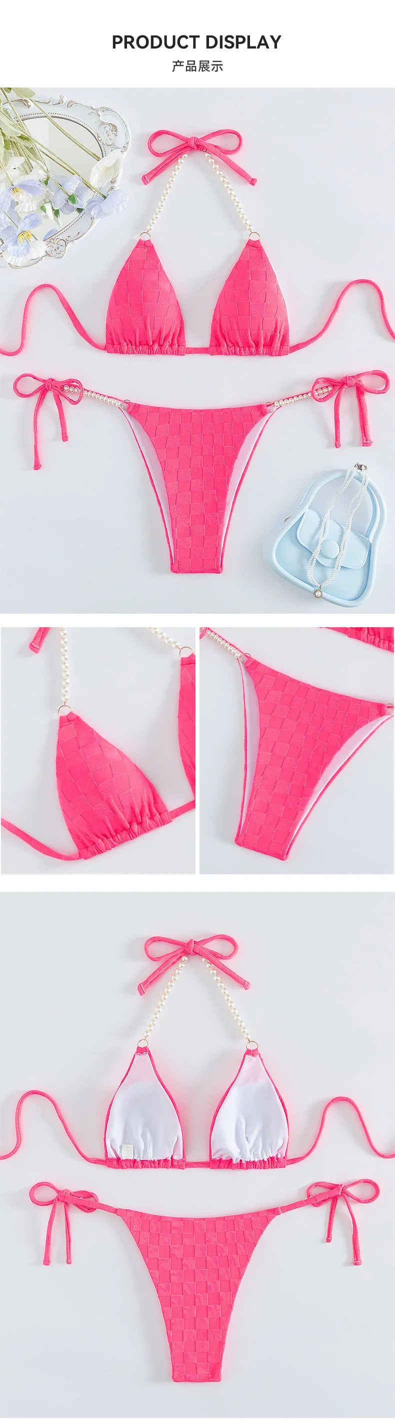 Sexy Bikini-Set für Damen mit Push-up-Effekt – Perfekt für Strand und Pool