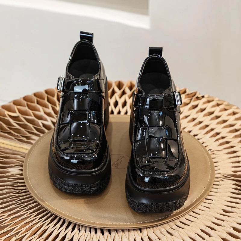AIYUQI Echtes Leder Frauen Sandalen 2025, Neue Mode High-heel Sandalen Frauen Geschlossene Zehen Plattform Römischen Sandalen Frauen