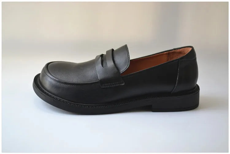 Big Round Toe Men's Shoes New Wide Toe British Style Low Heel Soft Sole Soft Leather Men's Shoes Trend Business Casual Shoes