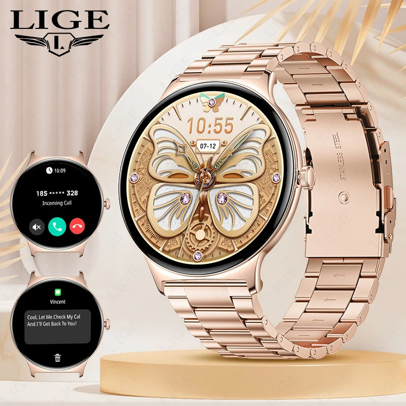 Männer und Frauen Smartwatch mit Fitness Tracker und Blutdruck Monitor