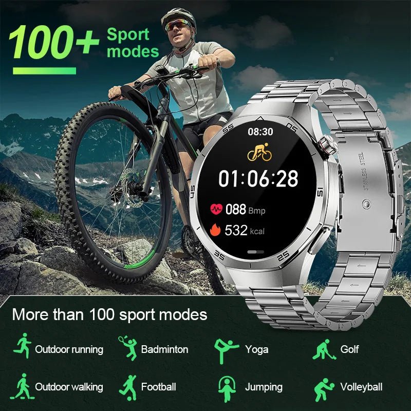 LIGE Smartwatch Outdoor Sport Männer 360*360 HD Display Gesundheit Überwachung Wasserdichte Herzfrequenz BT Anruf Smart Uhr Für Android IOS