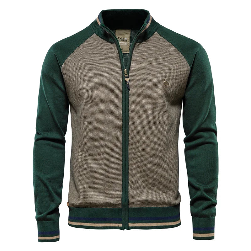 Männer Strickjacke aus hochwertiger Baumwolle im Casual-Stil für den Winter