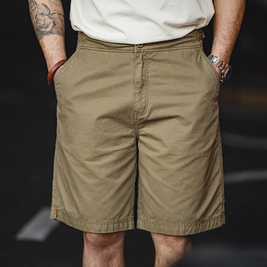 Herren Chino Shorts M51 aus Baumwolle mit verstellbarem Gürtel und Taschen