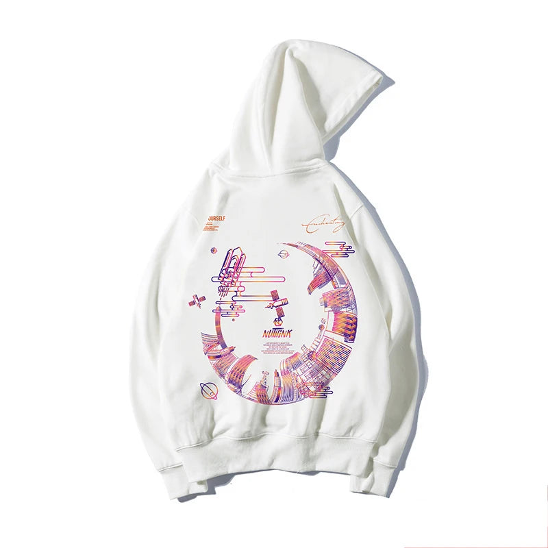 Herren Hoodie im Graffiti-Design mit lässigem Oversize-Schnitt für Hip Hop