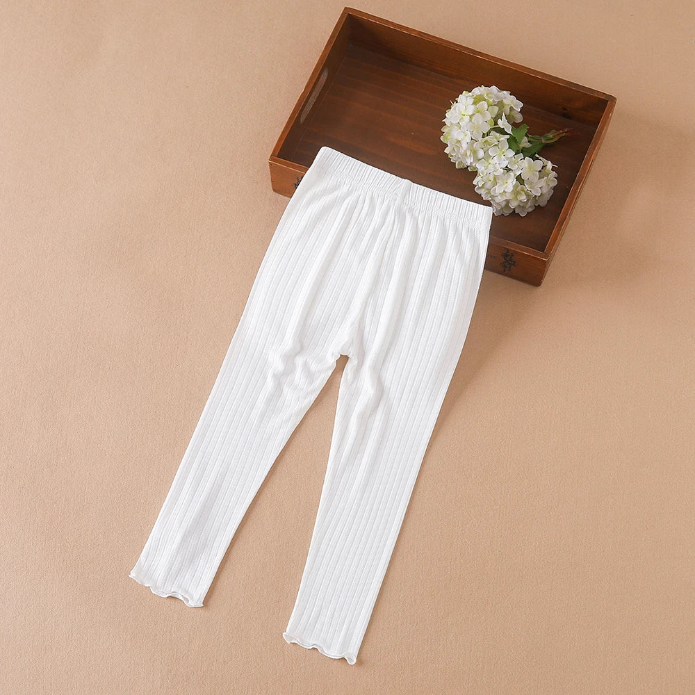 Mädchen Leggings Frühling Herbst Kinder Baumwolle Kleidung Kinder einfarbige weiche Hosen
