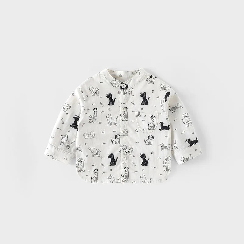 Mädchen Bluse mit süßem Cartoon Druck von 9M bis 5T