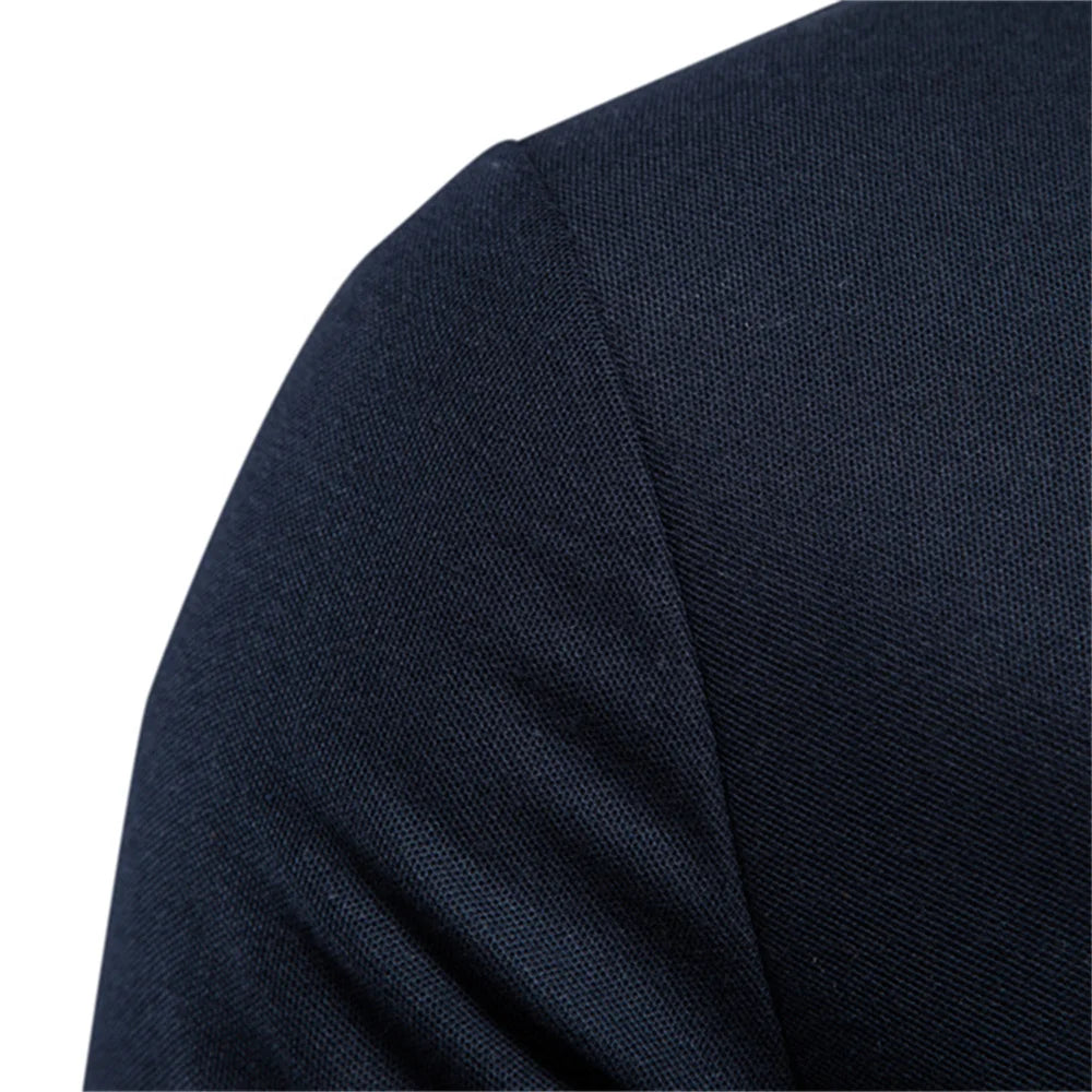 Herren Polo Shirt aus Baumwolle mit fester Hirsch-Stickerei und Kurzarm