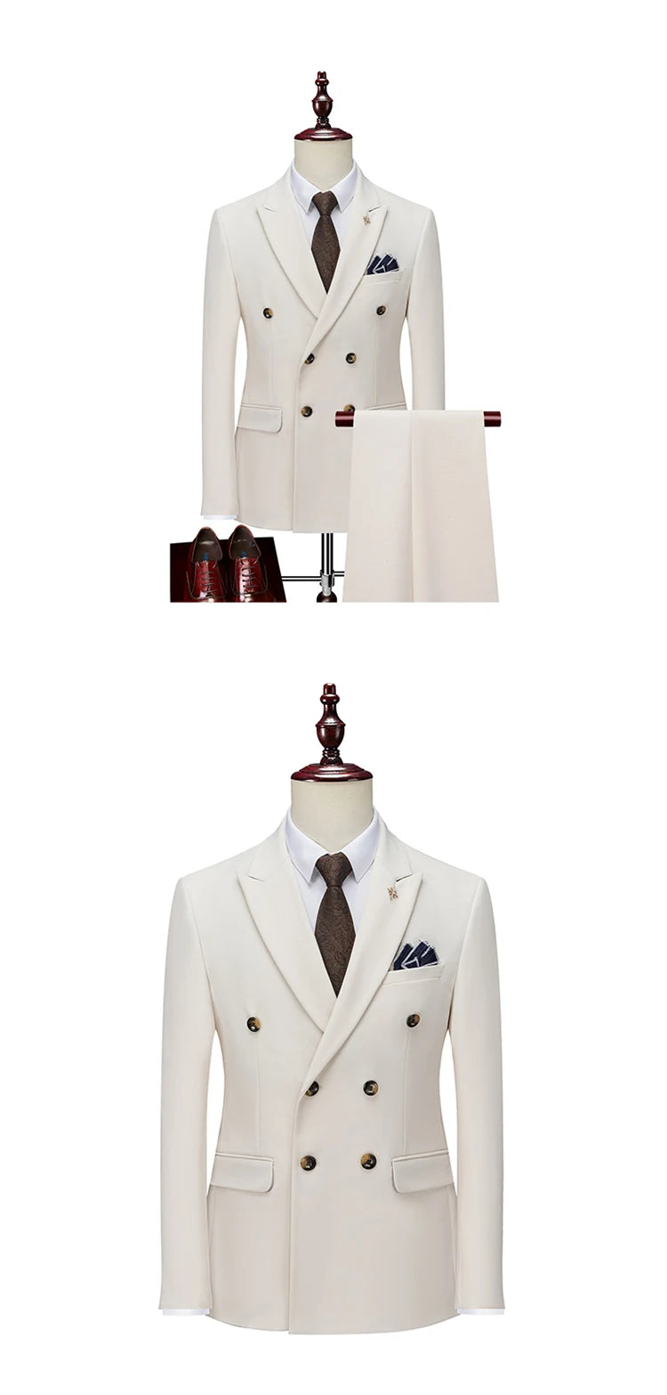 Eleganter Herrenanzug – Blazer & Hose in Unifarben für festliche Anlässe