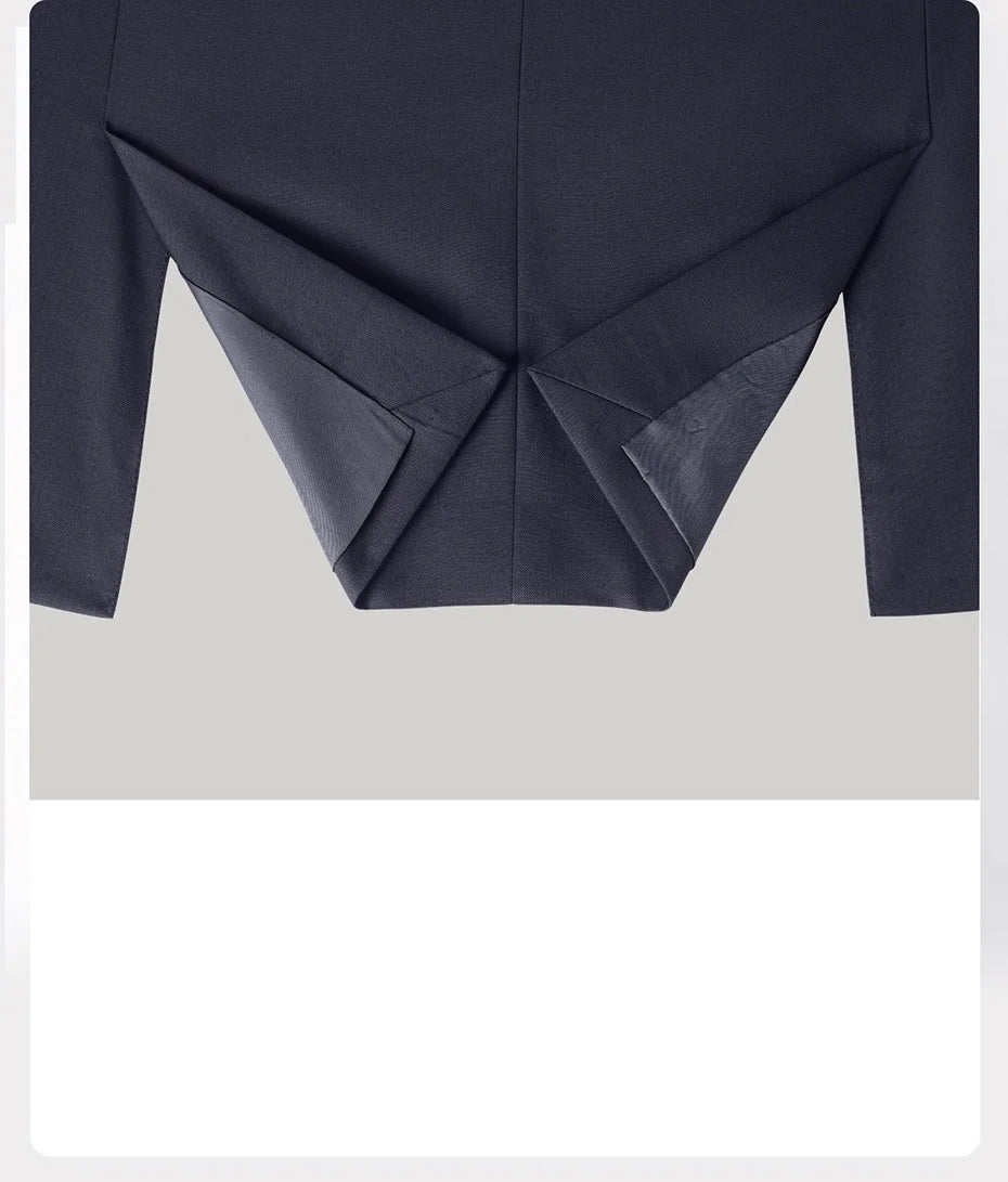Schmal geschnittener Herrenanzug-Blazer mit grauen Streifen und 2-Knopf-Einreiher – ideal für Partys und Hochzeiten, Größe 48