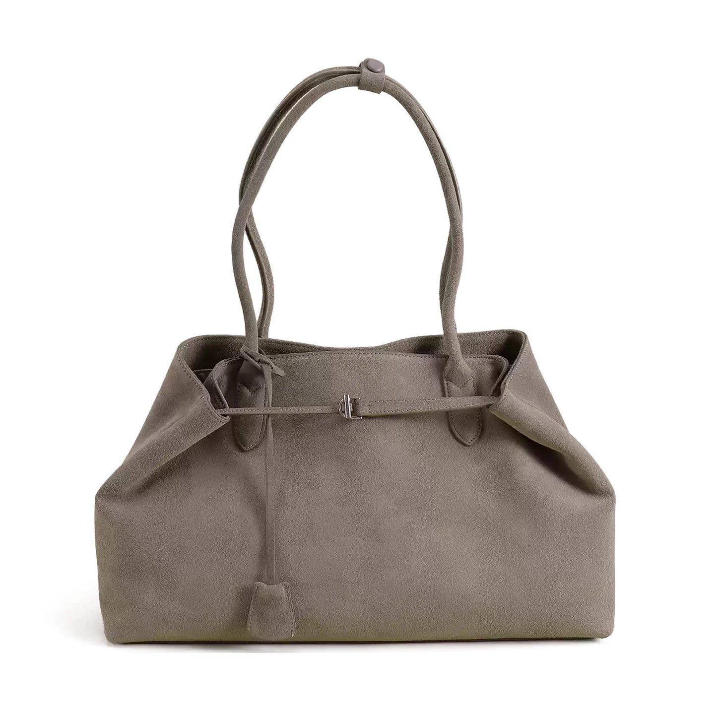 Wildleder Damen-Tote | Große Schultertasche 46x13x27 cm