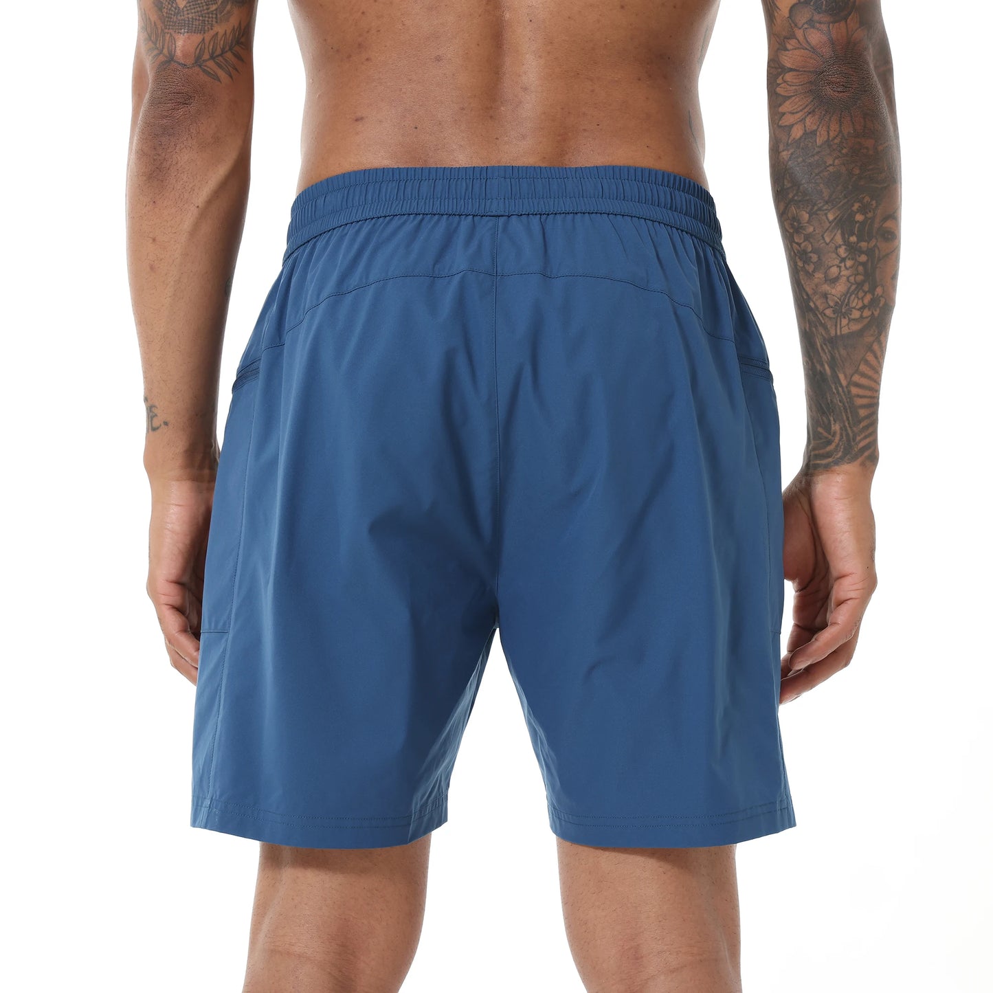 Herren-Badeshorts mit elastischem Bund, Reißverschlusstaschen und Mesh-Futter – schnelltrocknend für den Strand