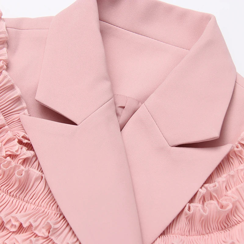 Langärmliges Damen-Patchwork-Kleid mit Rundhalsausschnitt und Polka-Dot-Design – modisch geschnürt