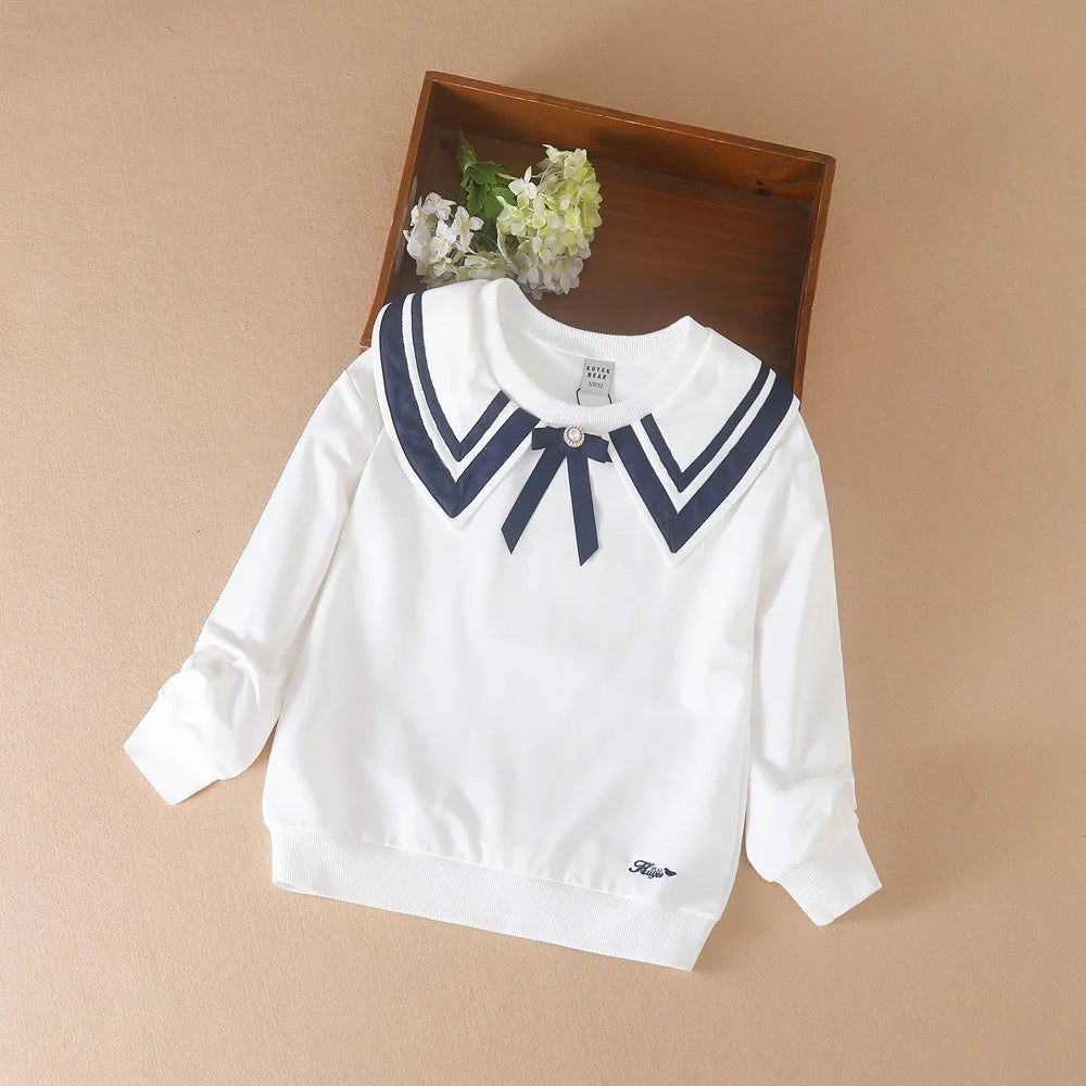 Kinder Kleidung Mädchen T-Shirts lange Ärmel Hemden Frühling Herbst Schule Kinder Hoodis Sweatshirt Kleidung