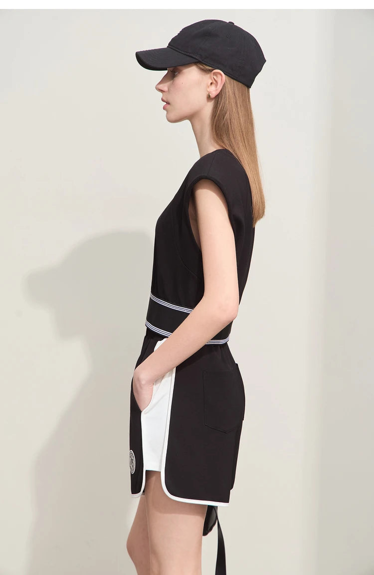 Damen Shorts im Minimalismus-Stil mit neuer Stretch-weite und ärmellos