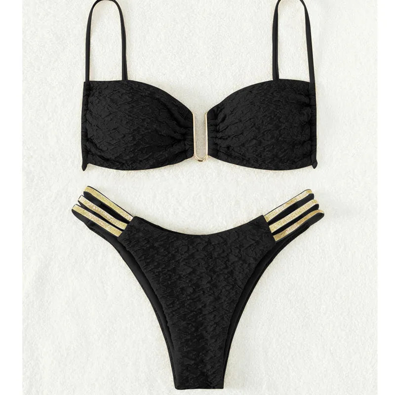 Floraler Bikini-Set mit Push-up-Effekt – Sexy Bademode für Damen am Strand oder Pool