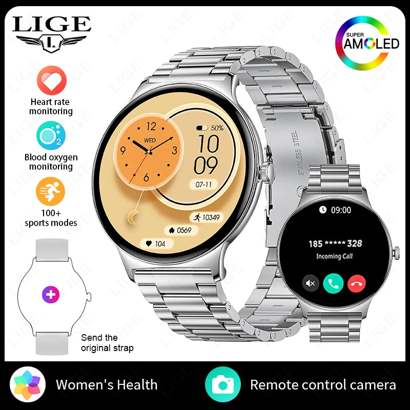 Männer und Frauen Smartwatch mit Fitness Tracker und Blutdruck Monitor