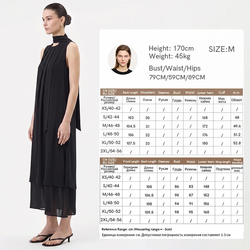 Leichtes Chiffon Damenkleid Sommer Zweiteilig Elegant Zum Reisen