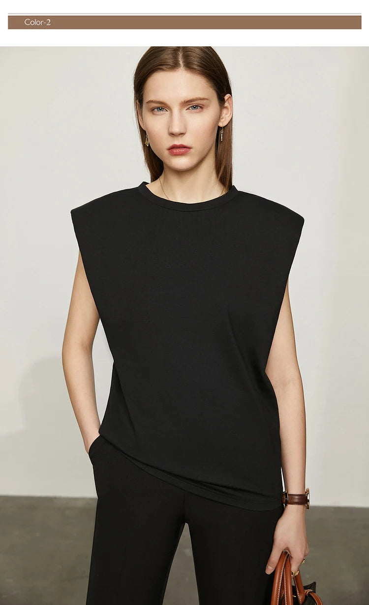 Damen T-Shirt im Retro-Stil mit lockerem Schnitt aus mercerisierter Baumwolle
