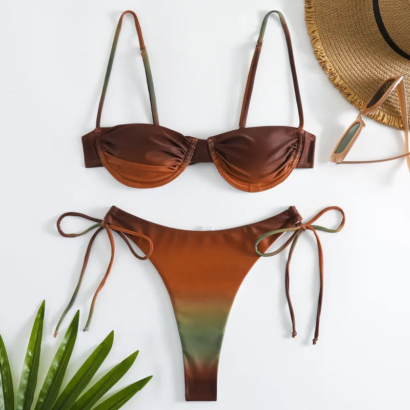 Sexy Push-Up Bikini-Set für Damen – Brasilianischer Stil, ideal für Strand und Pool