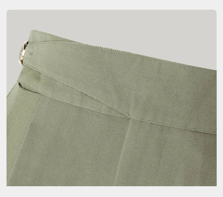 Herren anzüge Hose hohe Taille Freizeit neunte Hose Armee grün braun Khaki Italien Casual Style Hose plus Größe 40 Frühling Herbst