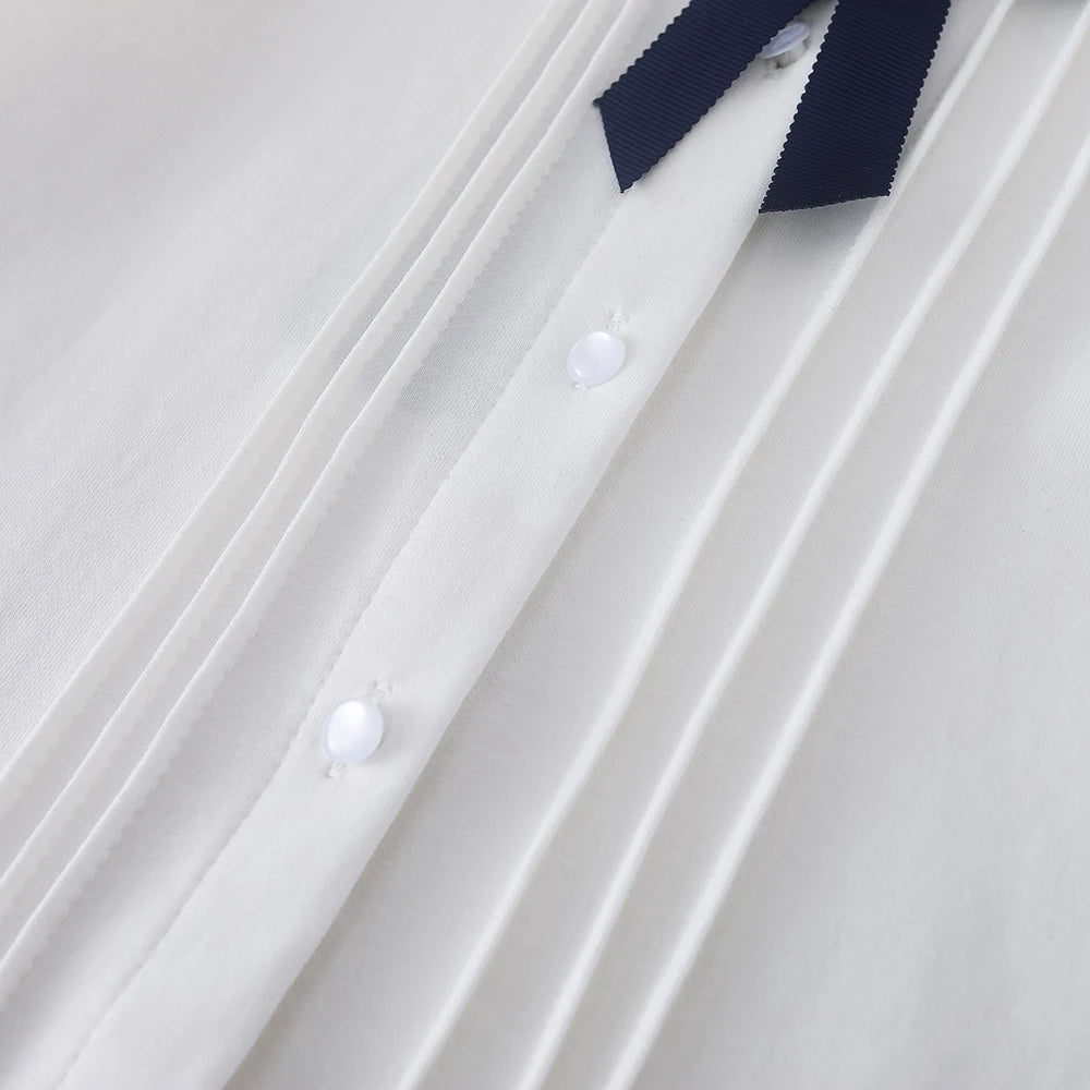 Mädchen Schul hemd Frühling Herbst Schuluniform Kinder Langarm Kinder Blusen Mädchen weiße Top Kleidung