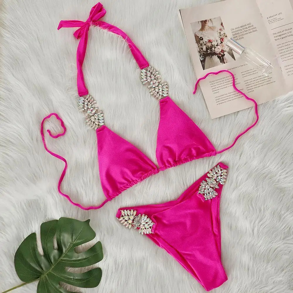 Dreiteiliger Damen-Bikini mit brasilianischem Schnitt – ideal für Strand und Pool