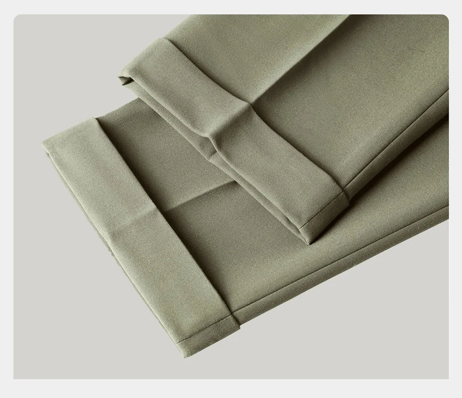 Herren anzüge Hose hohe Taille Freizeit neunte Hose Armee grün braun Khaki Italien Casual Style Hose plus Größe 40 Frühling Herbst