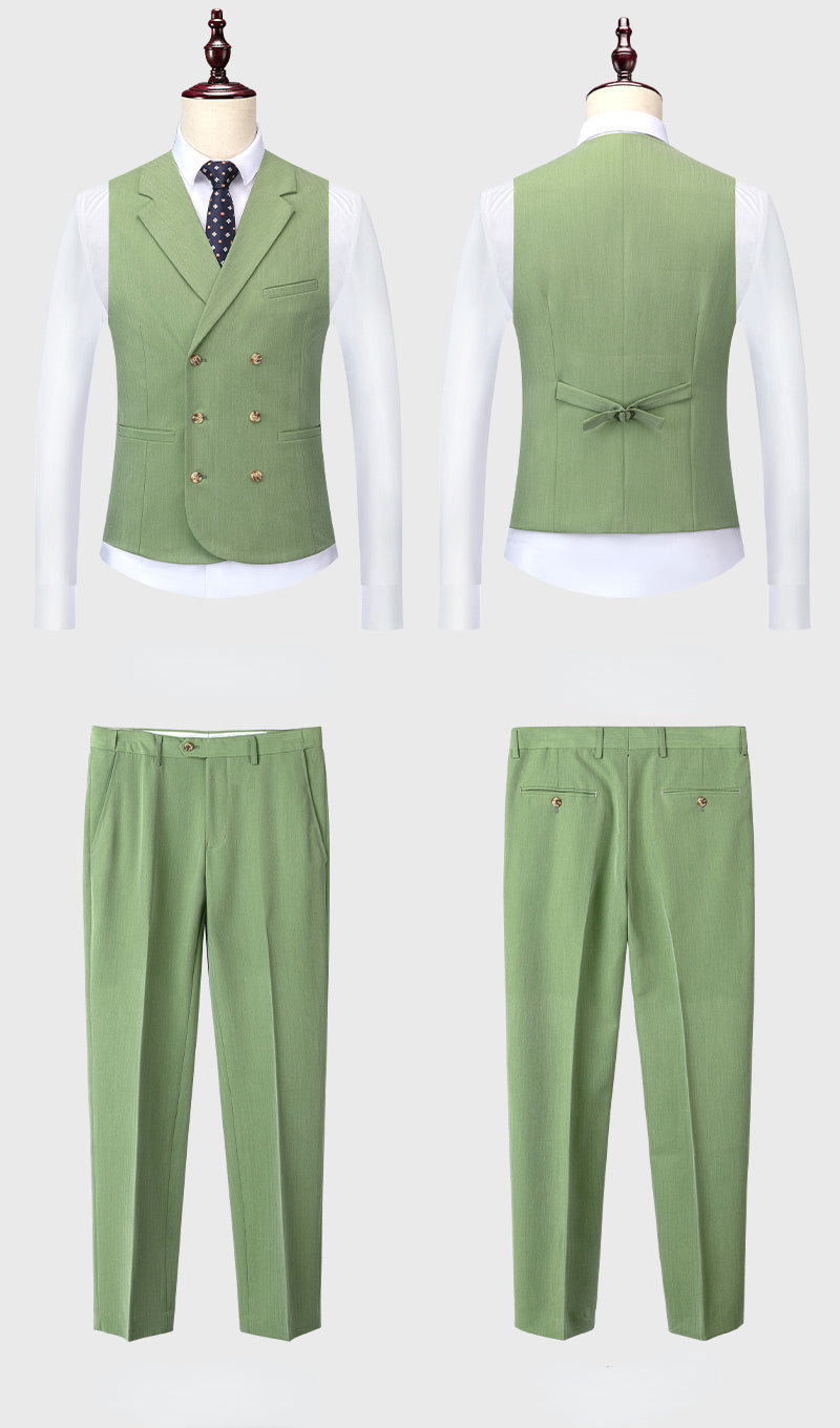 Luxuriöser Herren Anzug 3-teilig Grün S-5XL: Business, Hochzeit, Party, Eleganz Pur