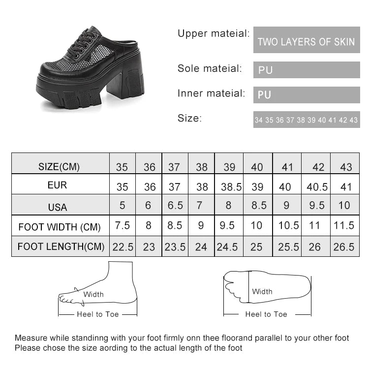 AIYUQI Hausschuhe Frauen High Heel 2025 Neue Sommer Closed Toe Frauen Hausschuhe 11 cm Höhe Mesh Plattform Hausschuhe Frauen
