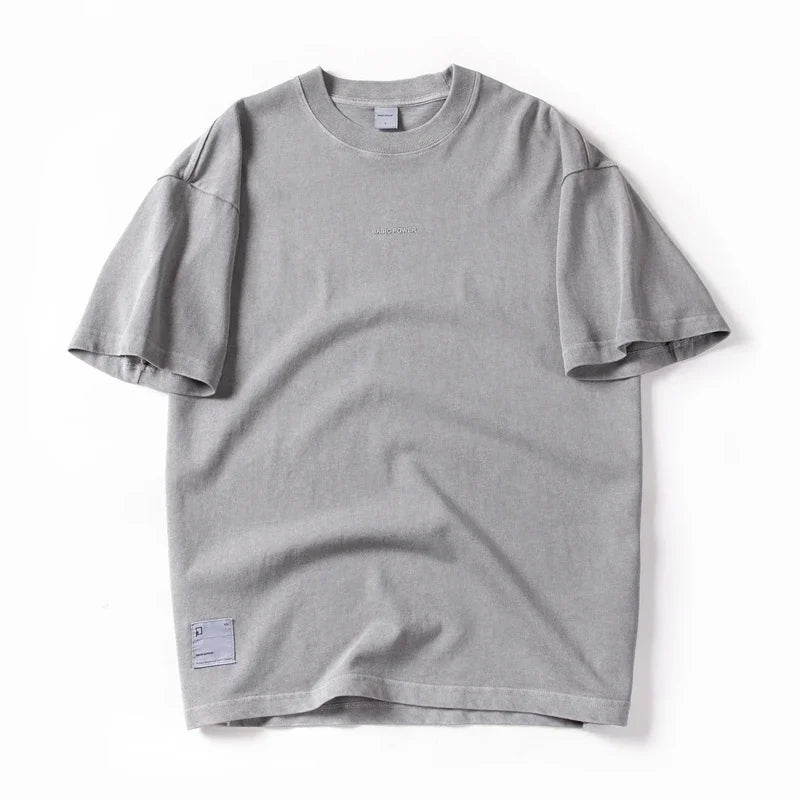 Herren T-Shirt aus Baumwolle im lässigen O-Ausschnitt mit solidem Design