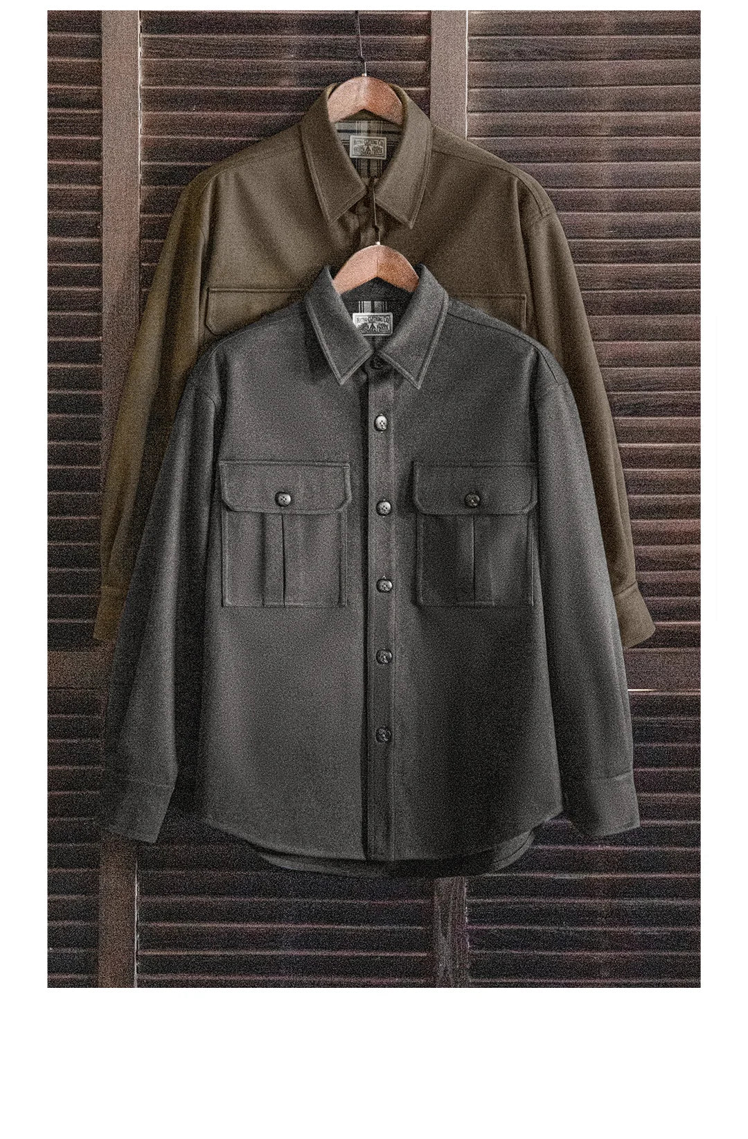 Herren Reversjacke Einfarbig Lockere Passform Taschen Schwerer Mantel
