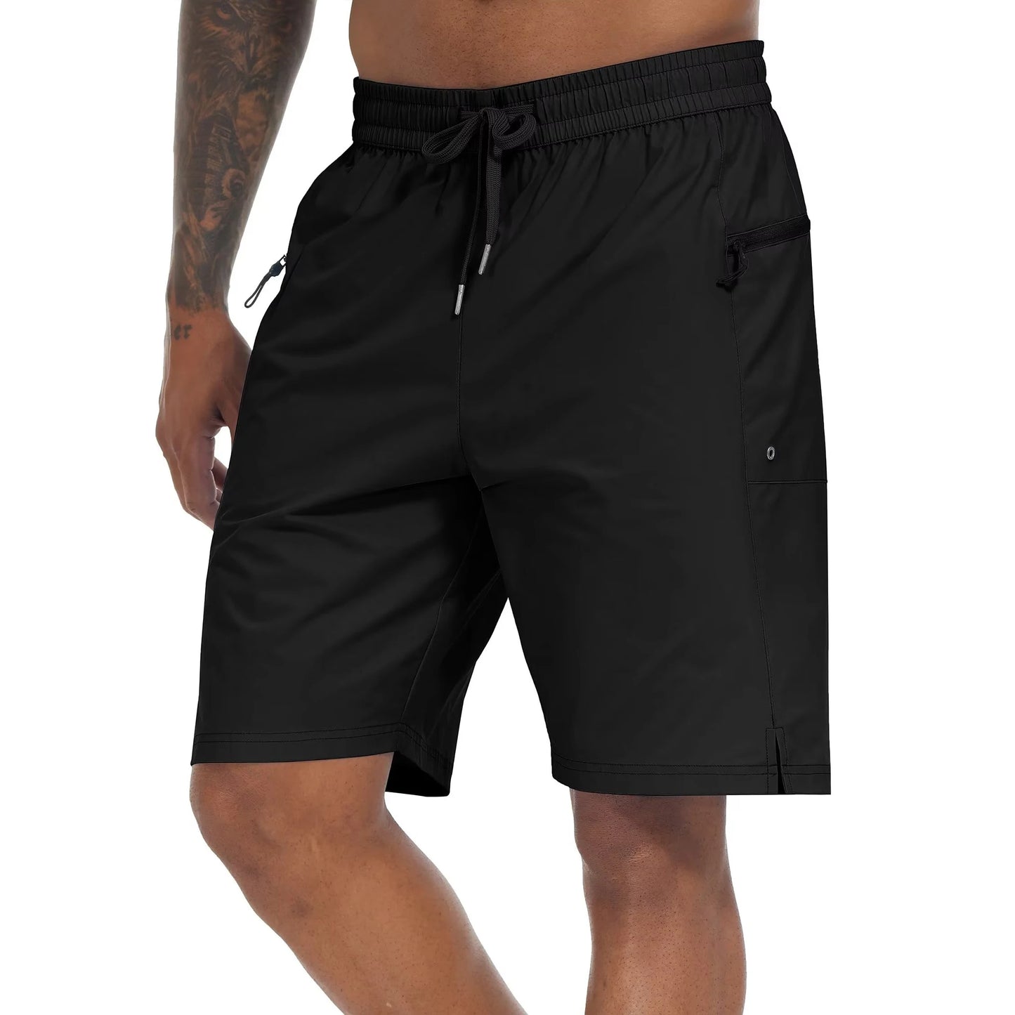 Herren-Badeshorts mit elastischem Bund, Reißverschlusstaschen und Mesh-Futter – schnelltrocknend für den Strand