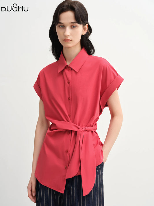 Elegantes Damen-Übergrößen-Hemd mit schlichtem Reverskragen – ideal für den Sommer und den Arbeitsalltag