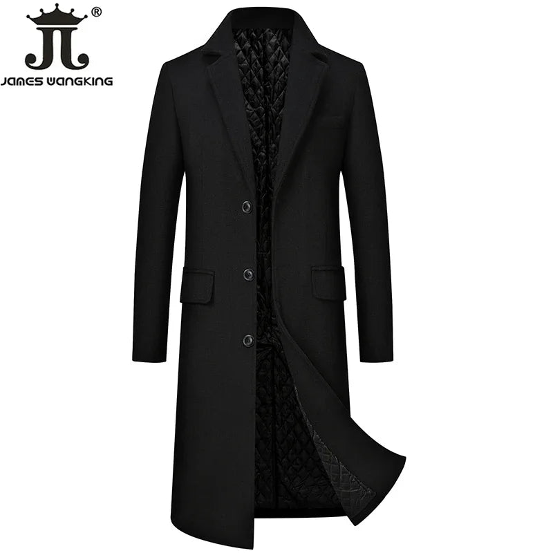 Hochwertiger Wollmantel für Herren – Boutique-Design