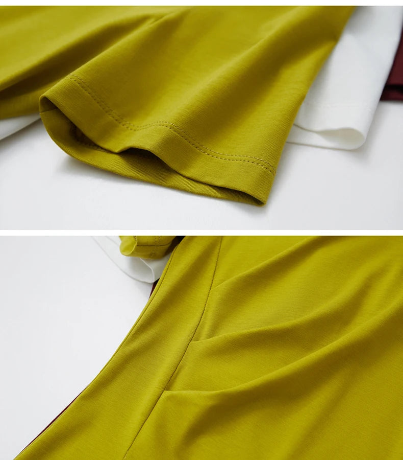 Damen T-Shirt mit asymmetrischem Design und kurzen Ärmeln für den Sommer