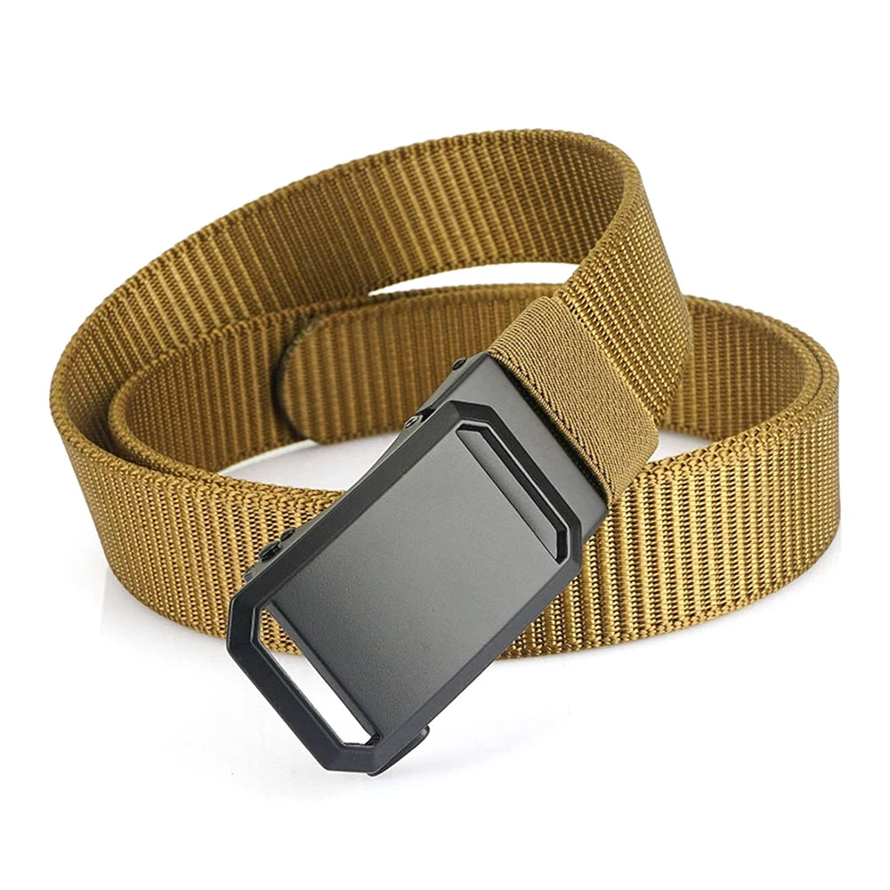 Herren-Gürtel aus Nylon mit Automatik-Schnalle, Robuster Alltags- und Outdoor-Begleiter, 3,4 cm Breit
