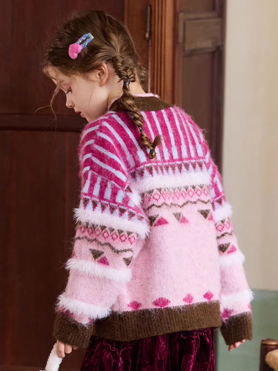 Warme Kinderhose mit rotem Karomuster für Mädchen – ideal für Herbst und Winterpartys