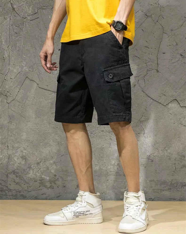 Leichte Herren-Sommershorts aus atmungsaktivem Leinen für Outdoor-Aktivitäten