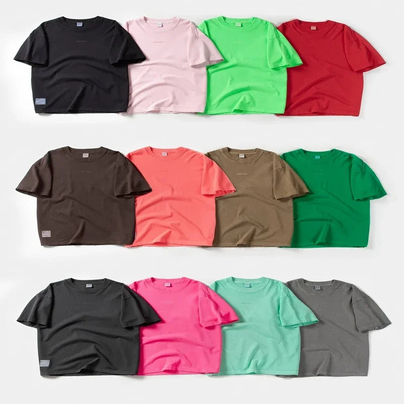 Herren T-Shirt aus Baumwolle im lässigen O-Ausschnitt mit solidem Design