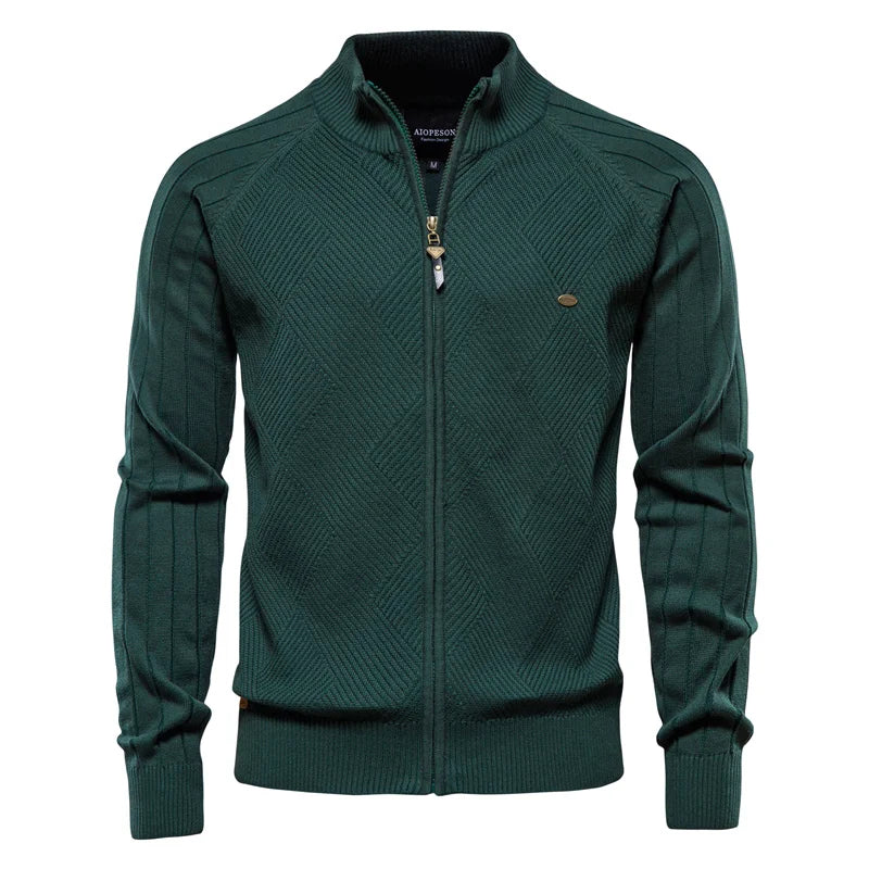 Männer Strickjacke aus hochwertiger Baumwolle im Casual-Stil für den Winter