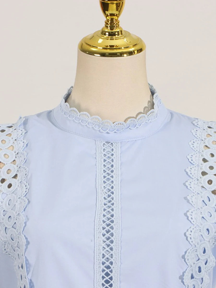 Elegantes Damen-Zweiteiler-Set mit Reverskragen, langärmligem Blazer und hoch taillierter Patchwork-Hose mit Diamantmuster.